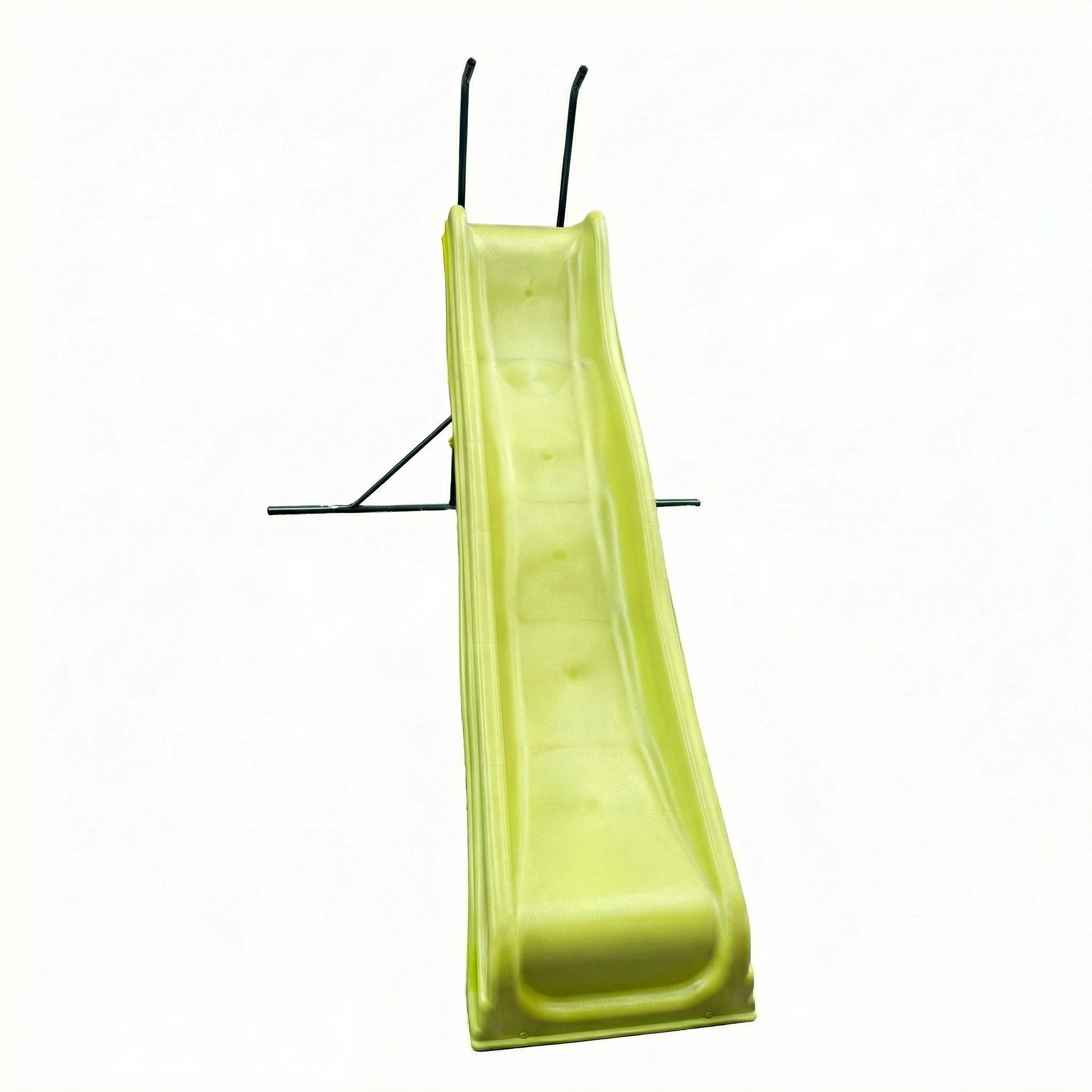 Mersco 7.2FT Toddler Slide, Heavy-Duty Plastic Freestanding Slide with High Railings for Indoor Outdoor Play, Green