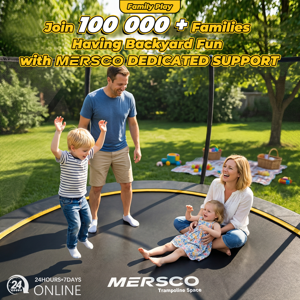 Mersco 12FT Trampoline for Kids with Ladder,Outdoor Recreational Trampolines with Enclosure Net,Jumping Trampoline SPACE for Kid Birthday and Festival Gift,Gray