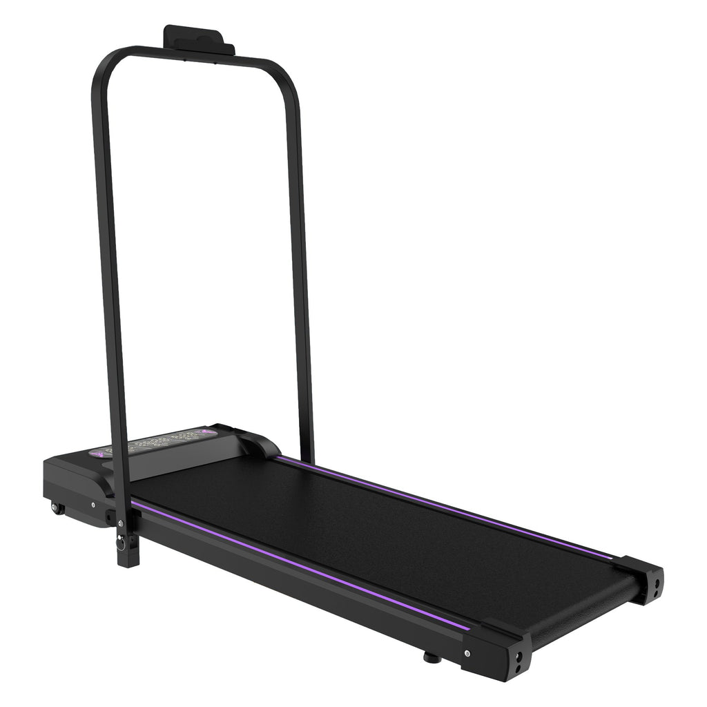 Kdymod 2 in 1 Foldable Treadmill with LED Display & Remote,Walking Treadmill Jogging Machine with Handle Bar & Incline,Under Desk Walking Pad for Home Office,Black