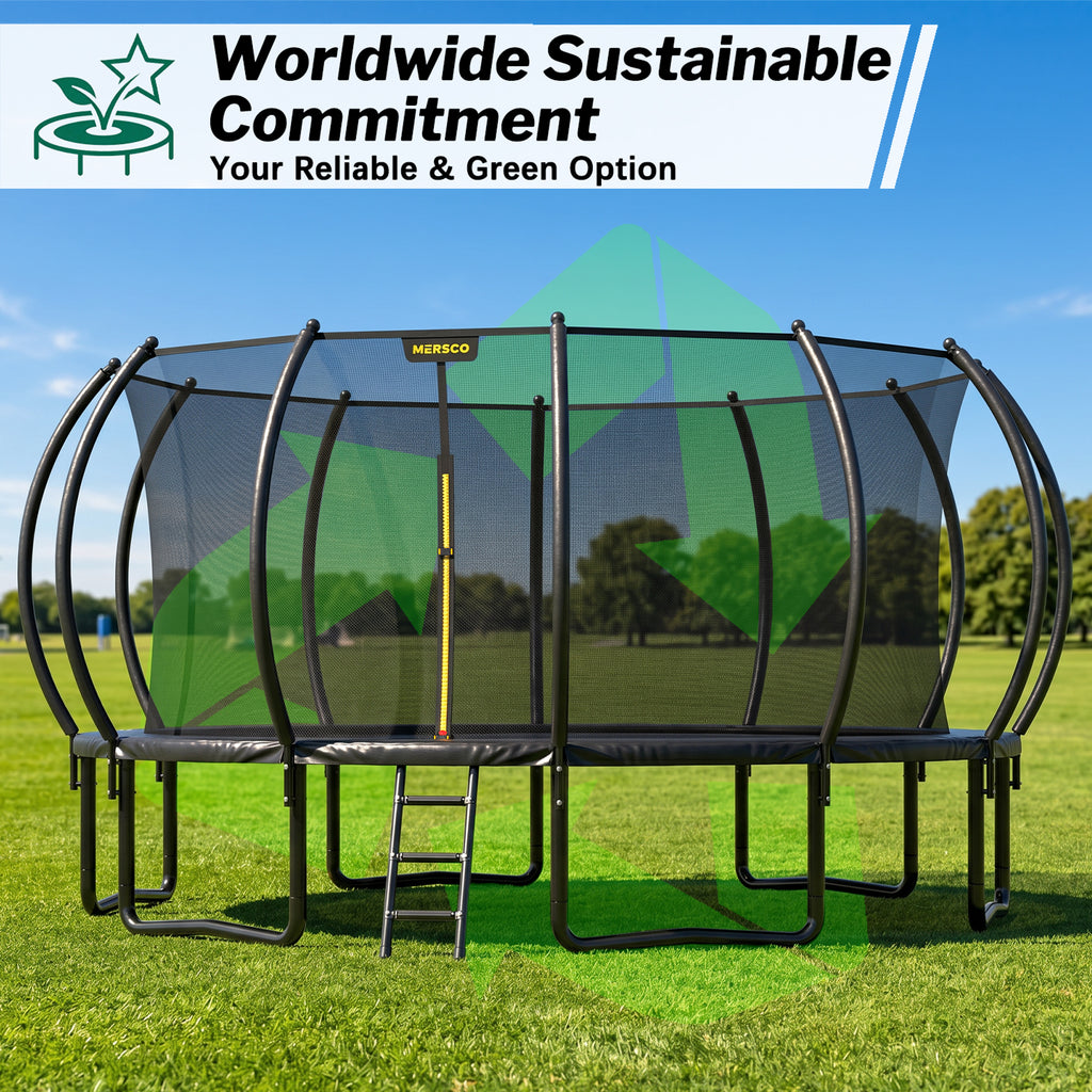 Kdymod Trampoline for Kids and Adults, 15 FT Backyard Recreational Trampoline with Enclosure Net and Ladder, Heavy Duty Rust-Resistant Steel Frame, No Gap Design, Gift for Kids Adults