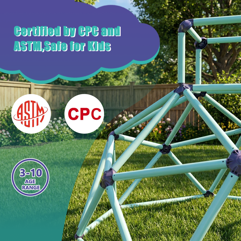 Mersco 6FT Kids Climbing Dome,Outdoor and Indoor Climbing Set,Sturdy Playground Climber Climbing Structures Set for Boys and Girls Birthday,Children's Day gifts