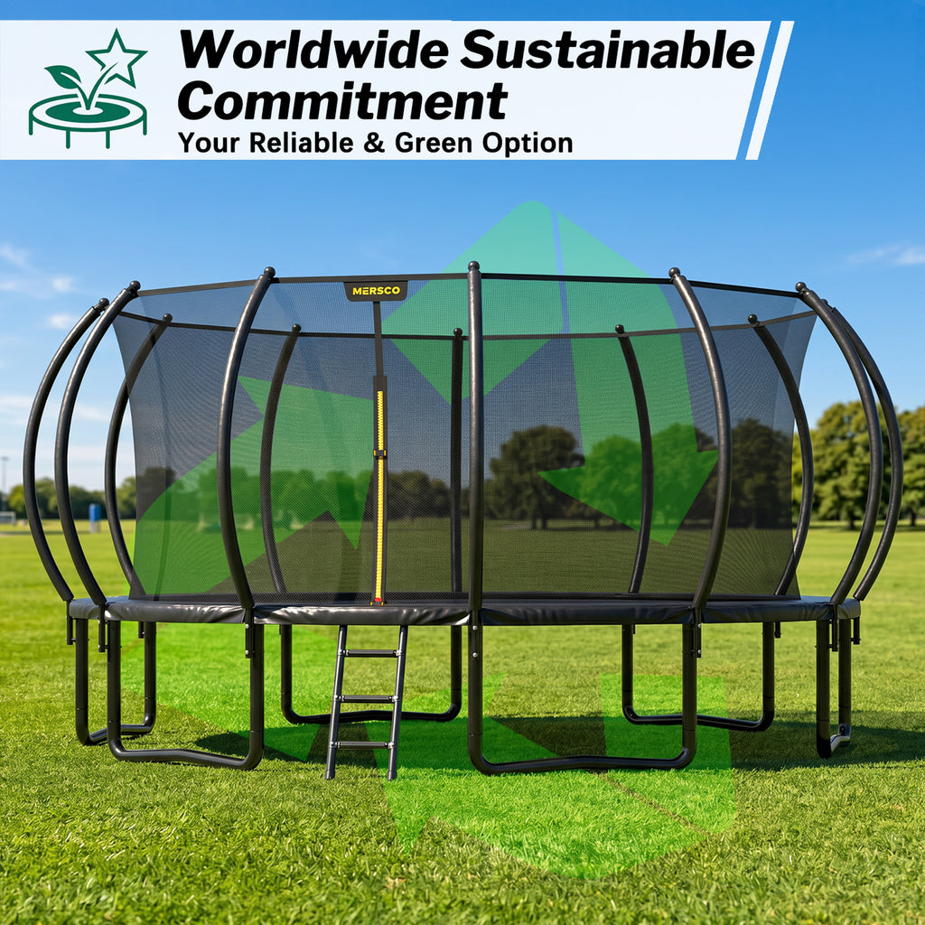 Kdymod Trampoline for Kids and Adults, 16 FT Backyard Recreational Trampoline with Enclosure Net and Ladder, Heavy Duty Rust-Resistant Steel Frame, No Gap Design, Gift for Kids Adults