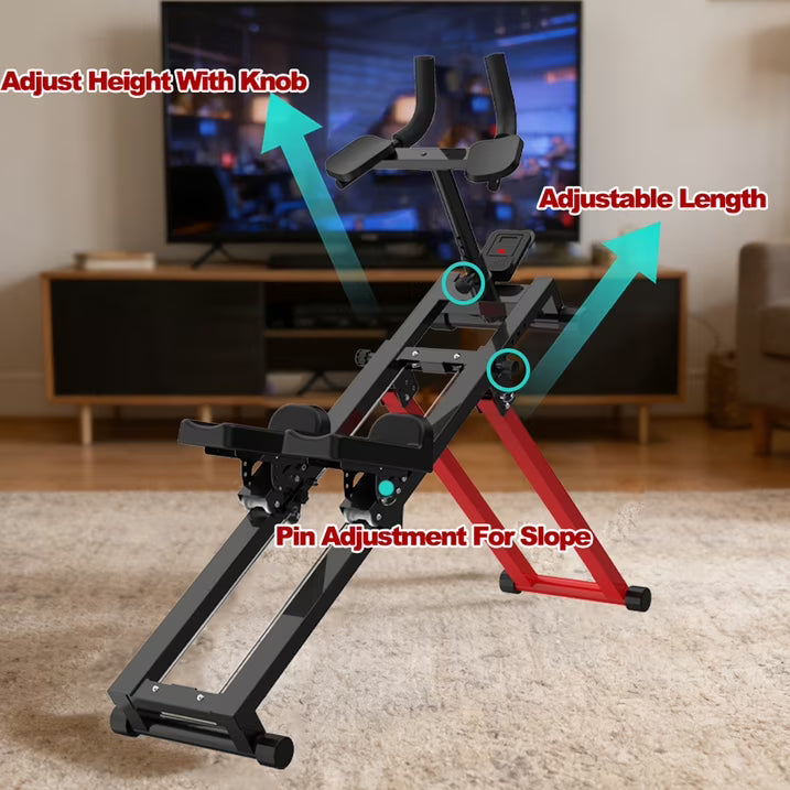 Kdymod 3-in-1 Spine Twist Stretcher & Stair Stepper & Waist Trainer, Adjustable Back Stretcher Machine for Lower Back Exercise, Core Activation & Full-Body Home Workout, Black