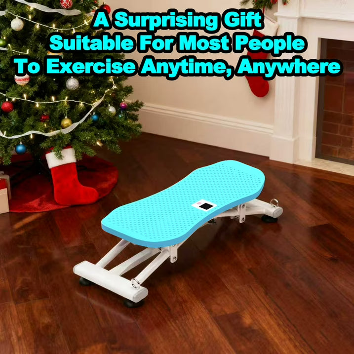 Kdymod Sliding Ski Simulator with Resistance Bands, Indoor Skiing Fitness Equipment for Home Gym, Non-Slip Base & Full-Body Cardio Training Machine for Core, Leg & Arm Workout, Blue