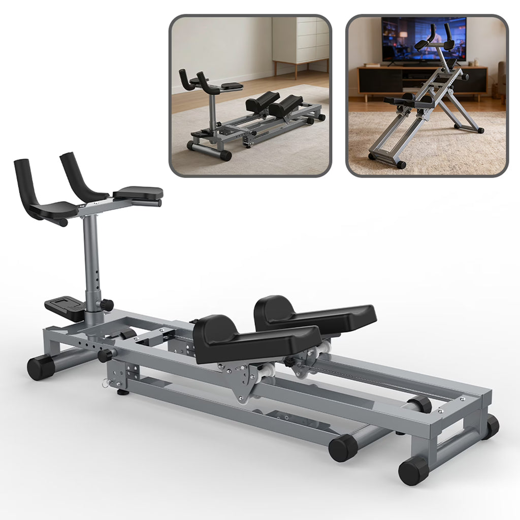 Kdymod 3-in-1 Spine Twist Stretcher & Stair Stepper & Waist Trainer, Adjustable Back Stretcher Machine for Lower Back Exercise, Core Activation & Full-Body Home Workout,Gray