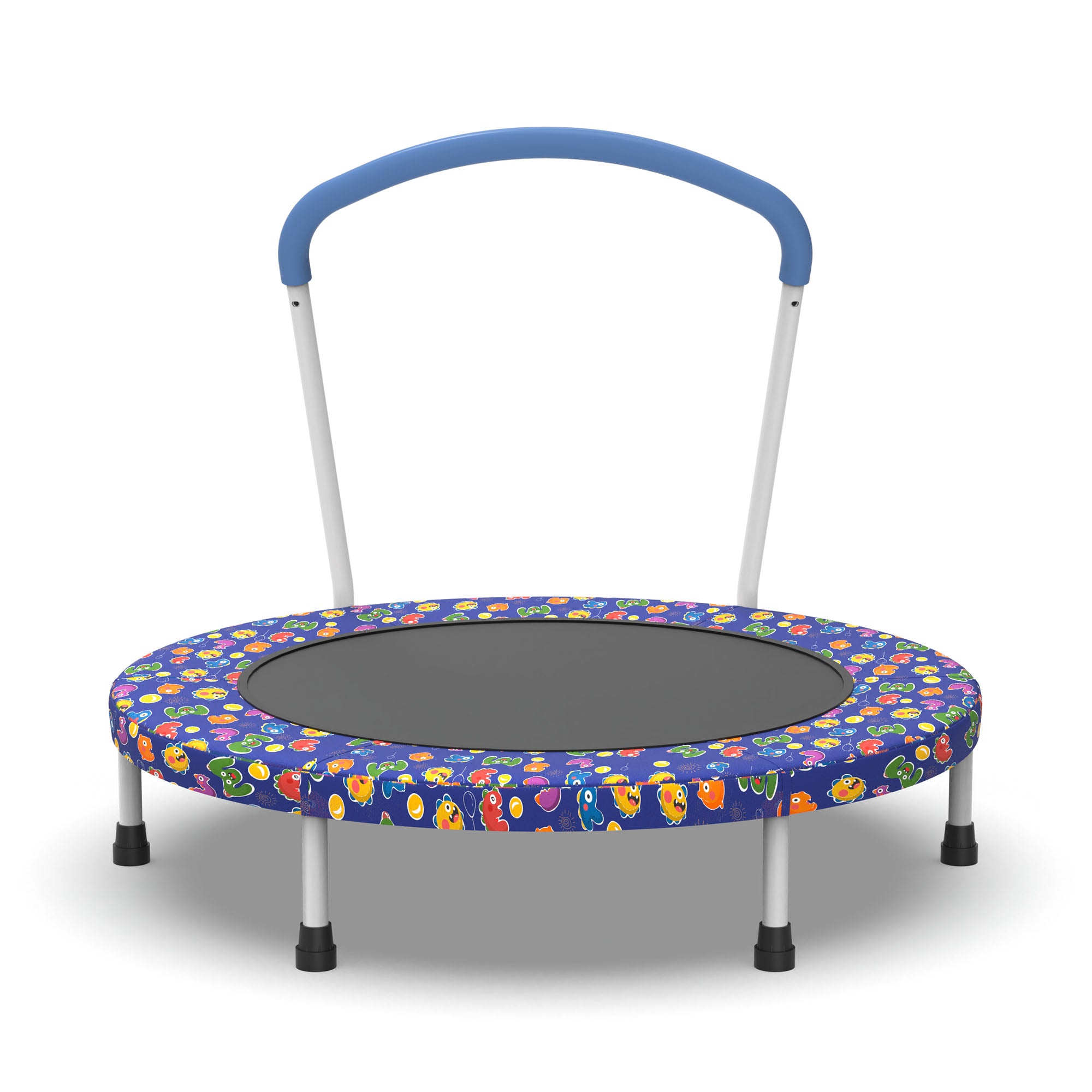 Mersco 36" Trampoline for Kids Indoor Trampoline with Handle for 2+ Years Kids Print