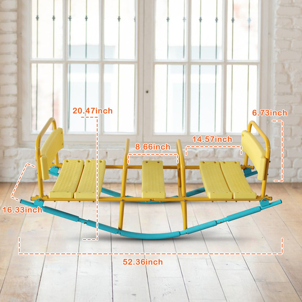 Mersco Kindergarten Children Outdoor Rocking Horse Outdoor Park Playground Equipment Double Or Triple Seesaw Swinging Fun