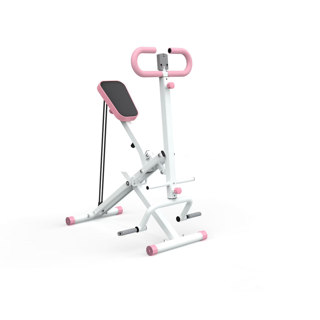 Kdymod Generic Foldable Squat Machine with Resistance Bands, Glutes and Thigh for Home Gym, Hip Thrust Leg Press for Home Gym Fitness ,250 lbs,Pink