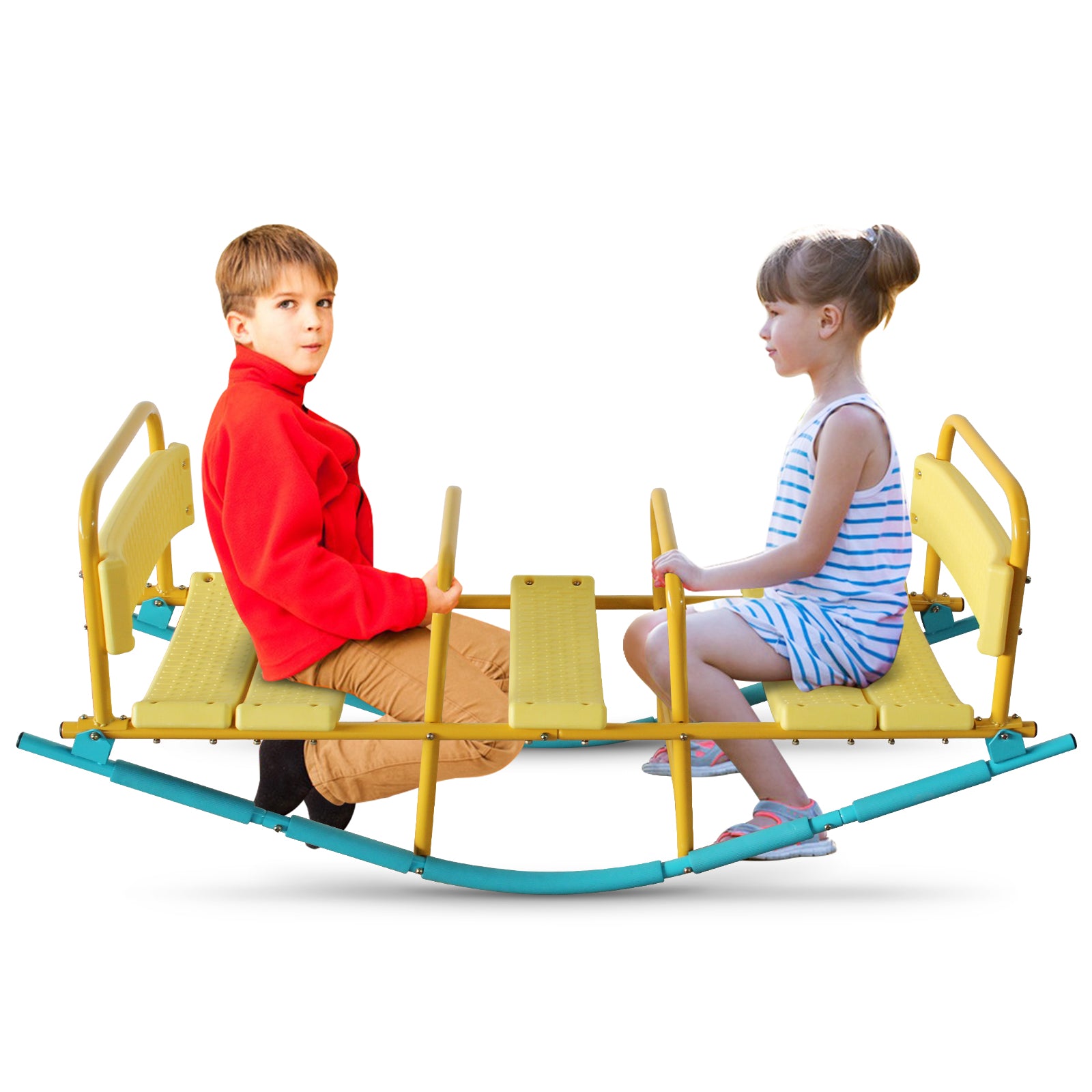Mersco Kindergarten Children Outdoor Rocking Horse Outdoor Park Playground Equipment Double Or Triple Seesaw Swinging Fun