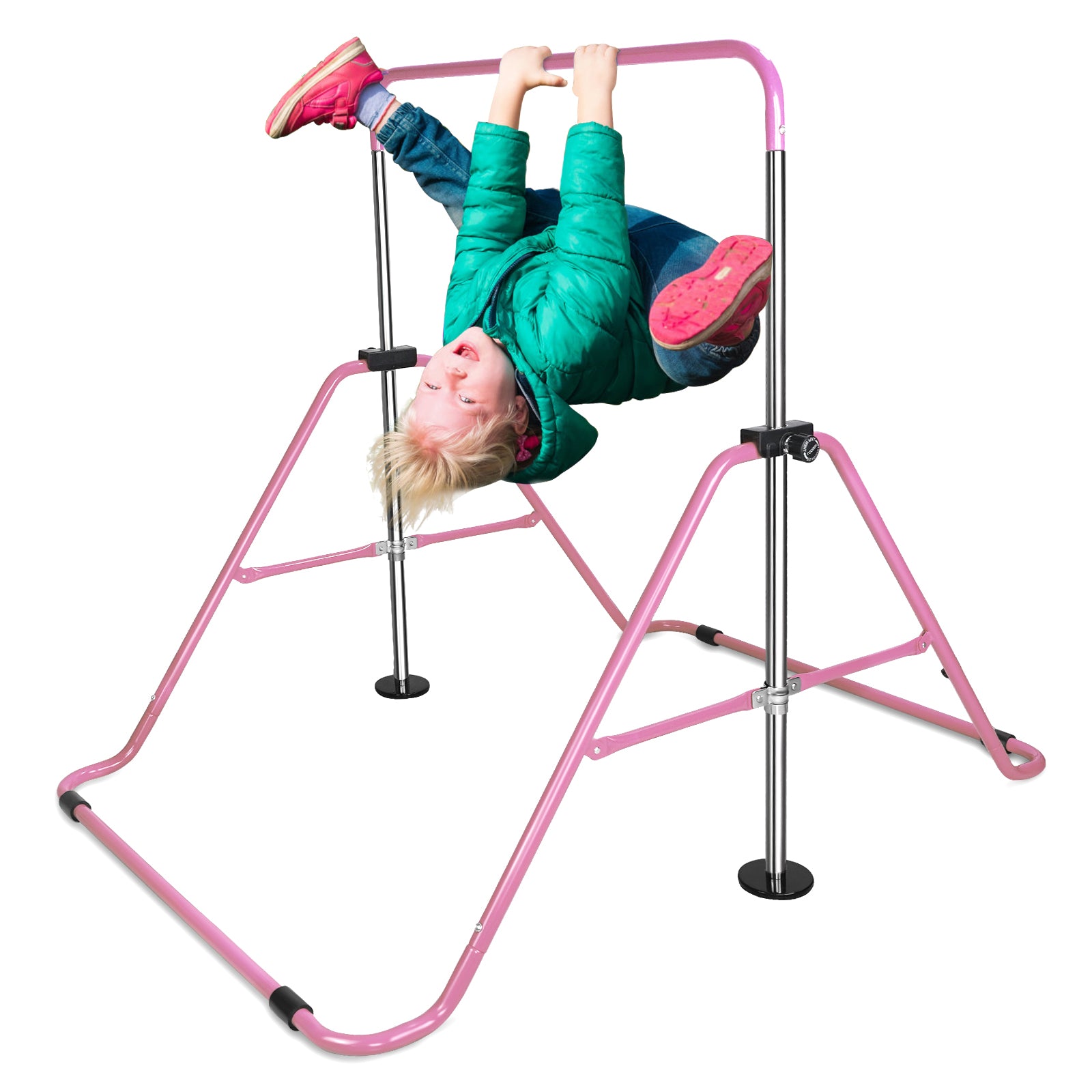 Kdymod Gymnastics Bar for Kid,Adjustable Height Kids Gymnastics Bar,Foldable Horizontal Junior Gymnastics Equipment Bar for Home Gym