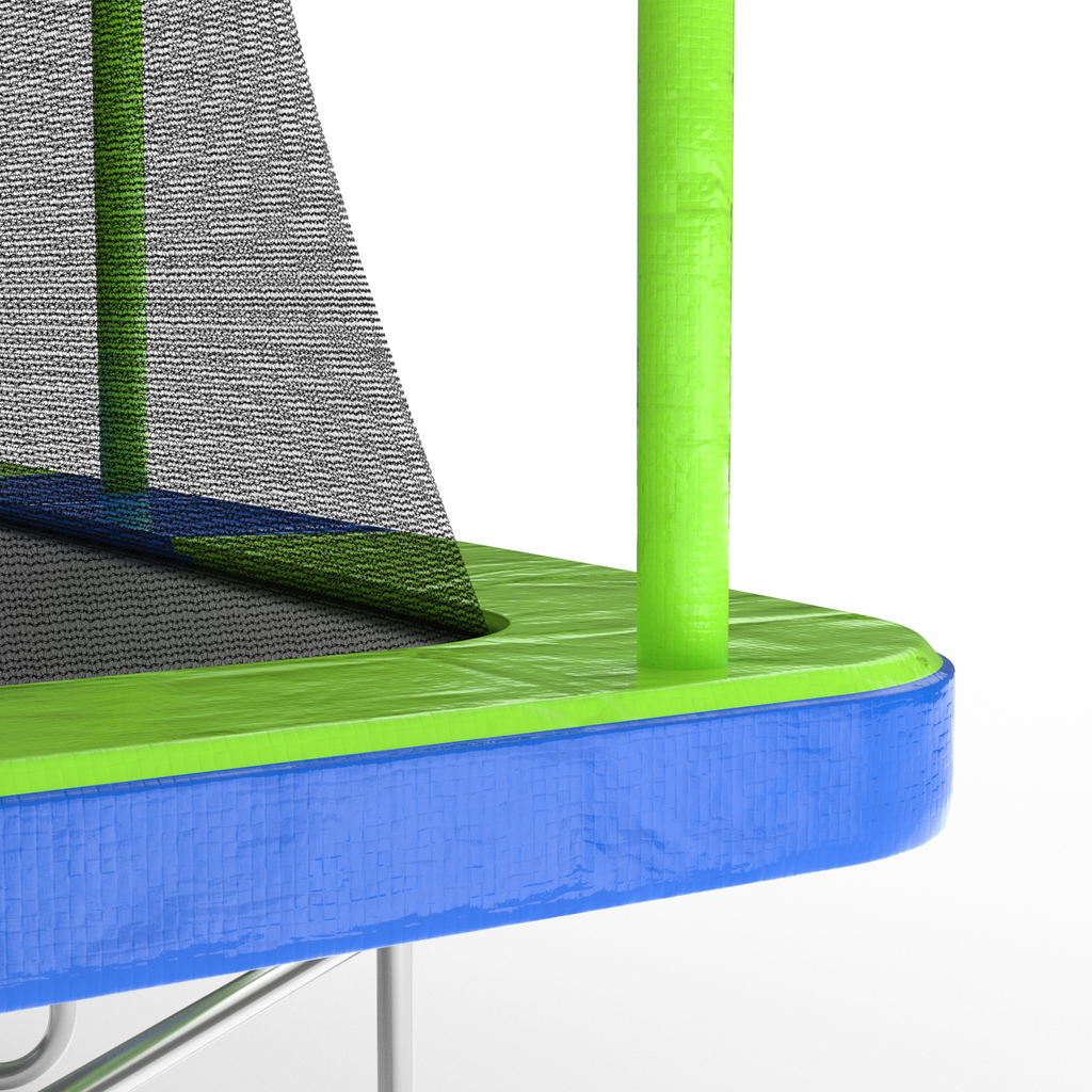 Mersco 10x17ft Large Rectangle Trampoline with Enclosure Net,Outdoor JumpingTrampoline with ladder for Kids and Adults,Birthday Party Gifts for Boys and Girls,Green and Blue