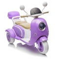 CIRUI 2 Seater 12V Kids Motorcycle, 3 Wheel Ride Dual Motorcycle, Suitable for 3-6 Years Old Children Toy 12V Electric Motorcycle, Suitable for Children, with Front Light/USB/Storage Box Purple