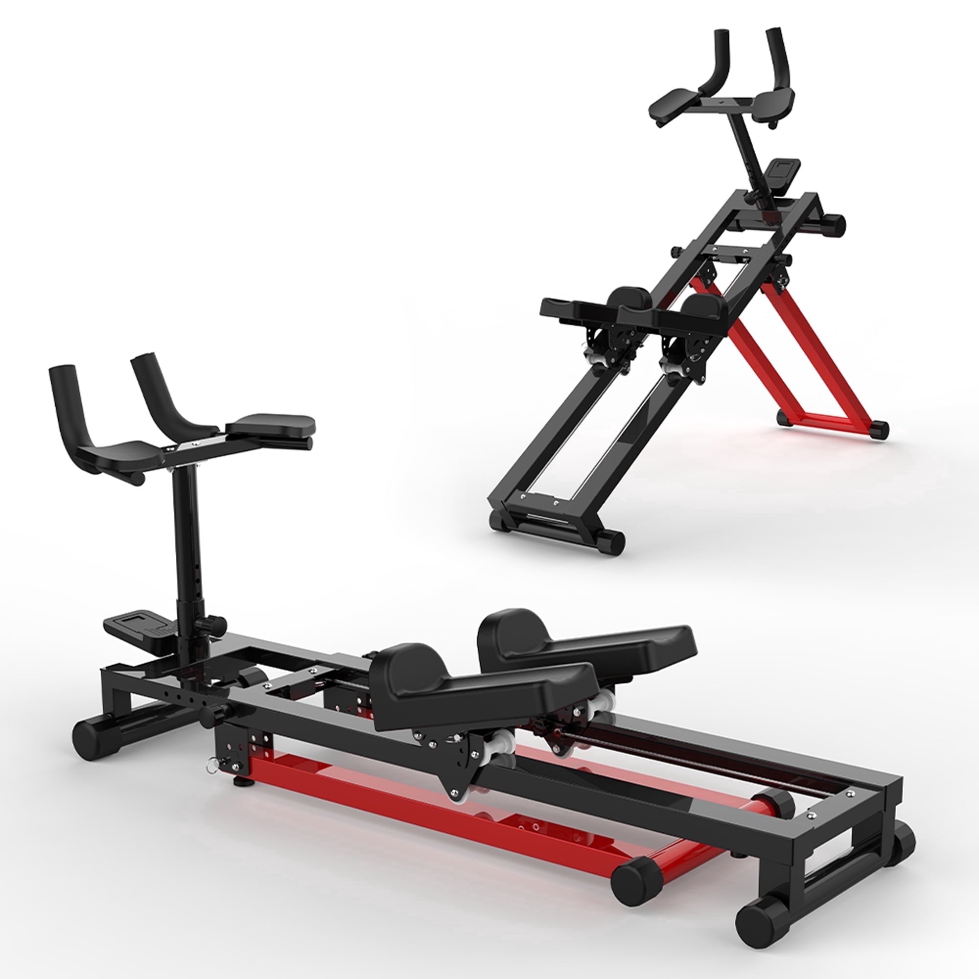 Kdymod 3-in-1 Spine Twist Stretcher & Stair Stepper & Waist Trainer, Adjustable Back Stretcher Machine for Lower Back Exercise, Core Activation & Full-Body Home Workout, Black