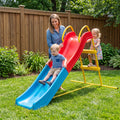 Kdymod 5.7FT Kid Outdoor Slide,Water Slide for Backyard with Ladder,Playground Freestanding Slide for Chlidren Birthday Gifts,Blue and Red