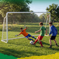 Kdymod 12×6 FT Portable Soccer Goal for Backyard, Easy Assembly Outdoor Soccer Goal Set for Kids and Adults (White)