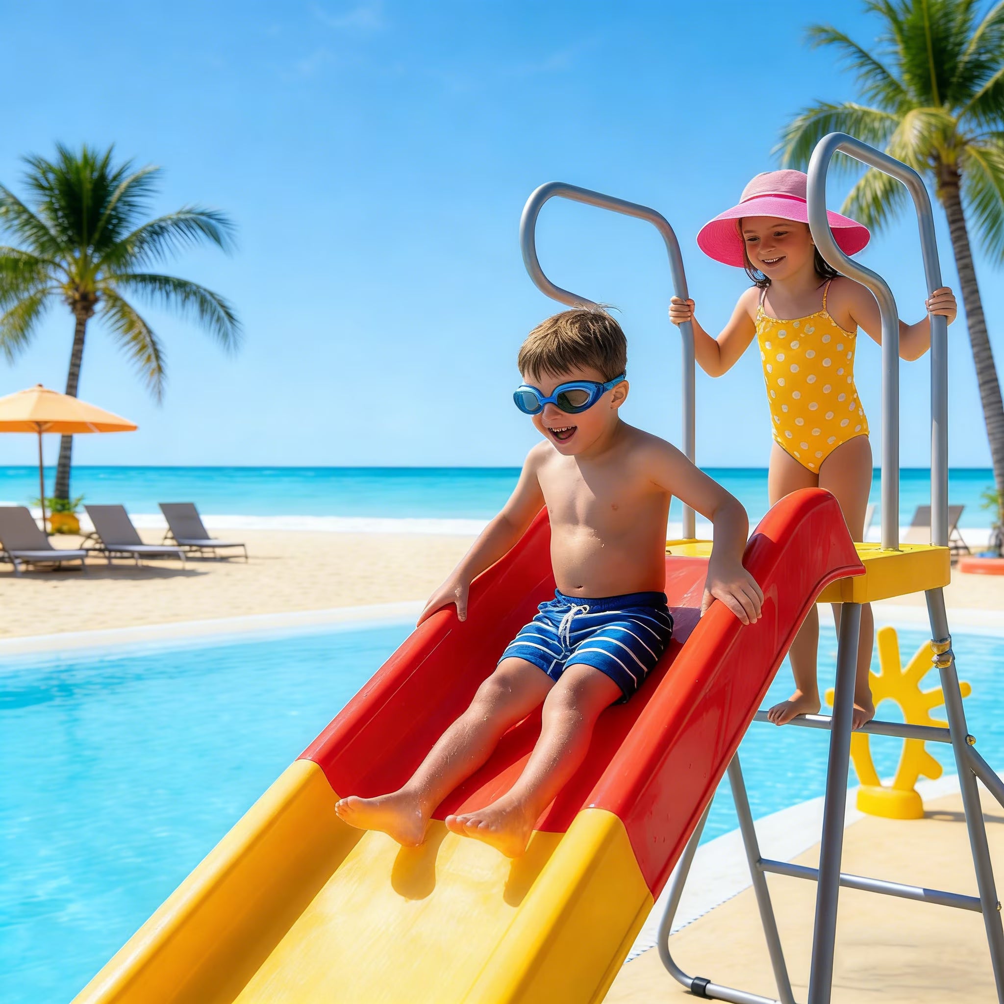Kdymod 6.4FT Slide for Kids,Playground Equipment with Climbing Ladder, Water Slide for Kids Backyard,Gift for Boys, Girls,Ages 3-8