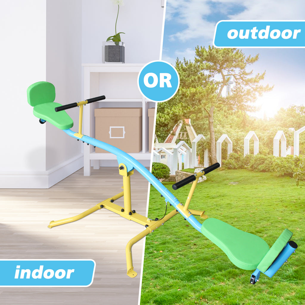 Mersco Kids seesaw double person 360° rotating seesaw with backrest indoor and outdoor playground double person rocking horse kindergarten toys