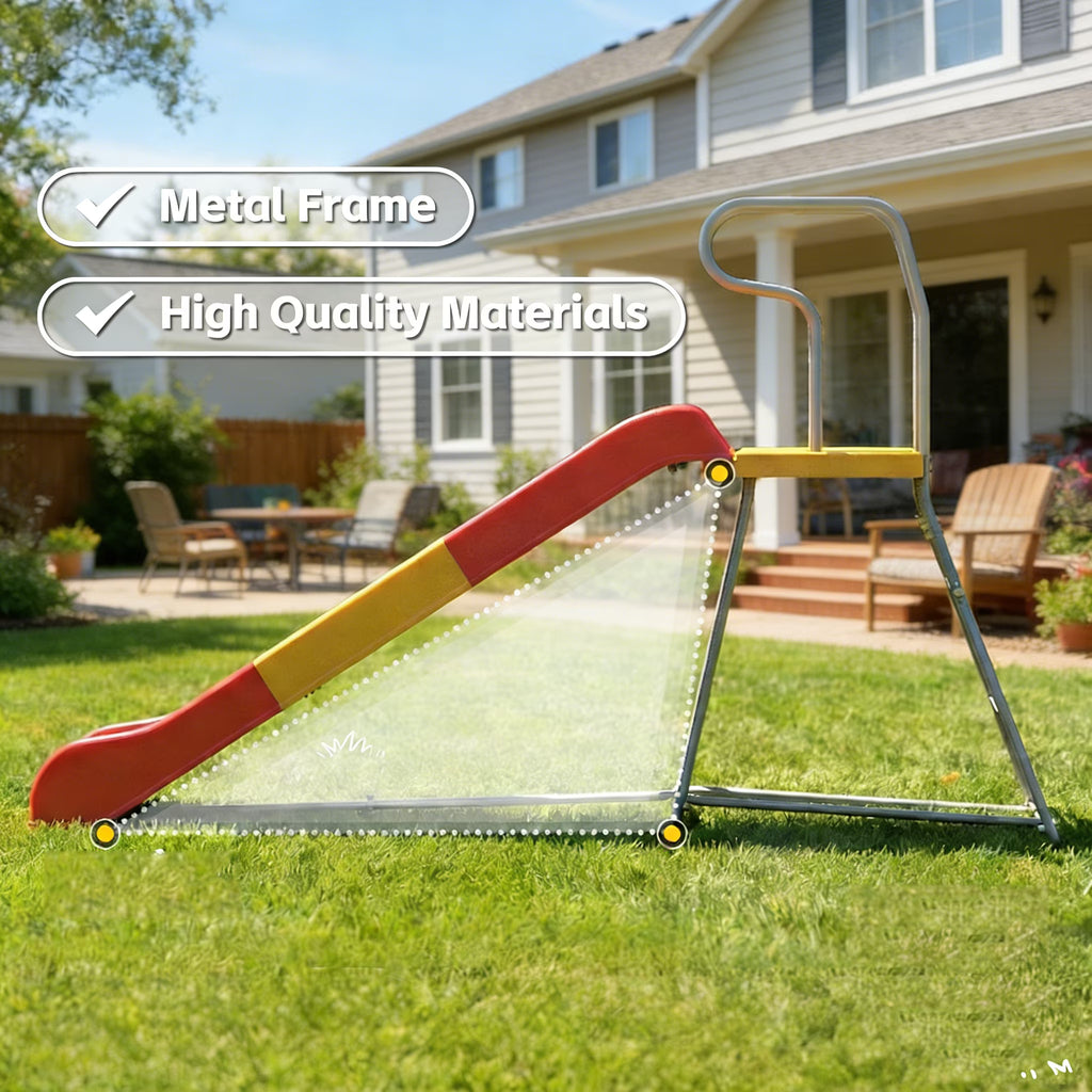 Kdymod 6.4FT Slide for Kids,Playground Equipment with Climbing Ladder, Water Slide for Kids Backyard,Gift for Boys, Girls,Ages 3-8