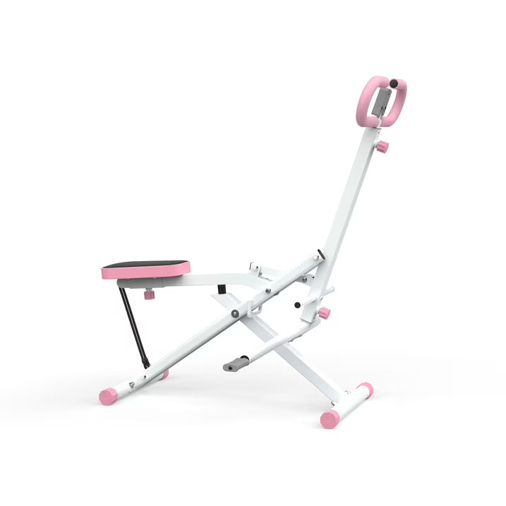 Kdymod Generic Foldable Squat Machine with Resistance Bands, Glutes and Thigh for Home Gym, Hip Thrust Leg Press for Home Gym Fitness ,250 lbs,Pink