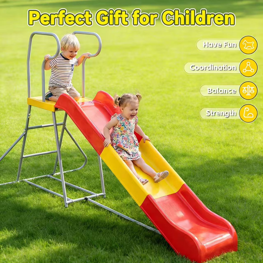 Kdymod 6.4FT Slide for Kids,Playground Equipment with Climbing Ladder, Water Slide for Kids Backyard,Gift for Boys, Girls,Ages 3-8