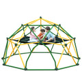 Kdymod 13FT Climbing Dome for Kids,Geometric Dome Climber Jungle Gym Supports 1000 LBS, Outdoor Backyard Play for Kids 3-10 Years Old, Easy Assembly with Climbing Grips,Green,Yellow