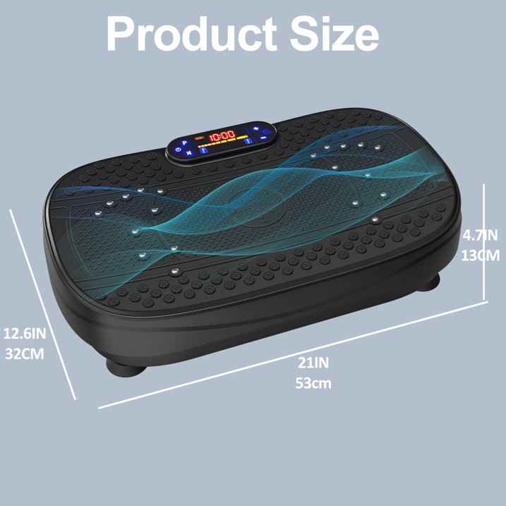 Kdymod Vibration Plate Exercise Machine & Whole Body Shake Plate, Workout Machine with Remote Control & Adjustable Settings, Versatile for Home Fitness, Black