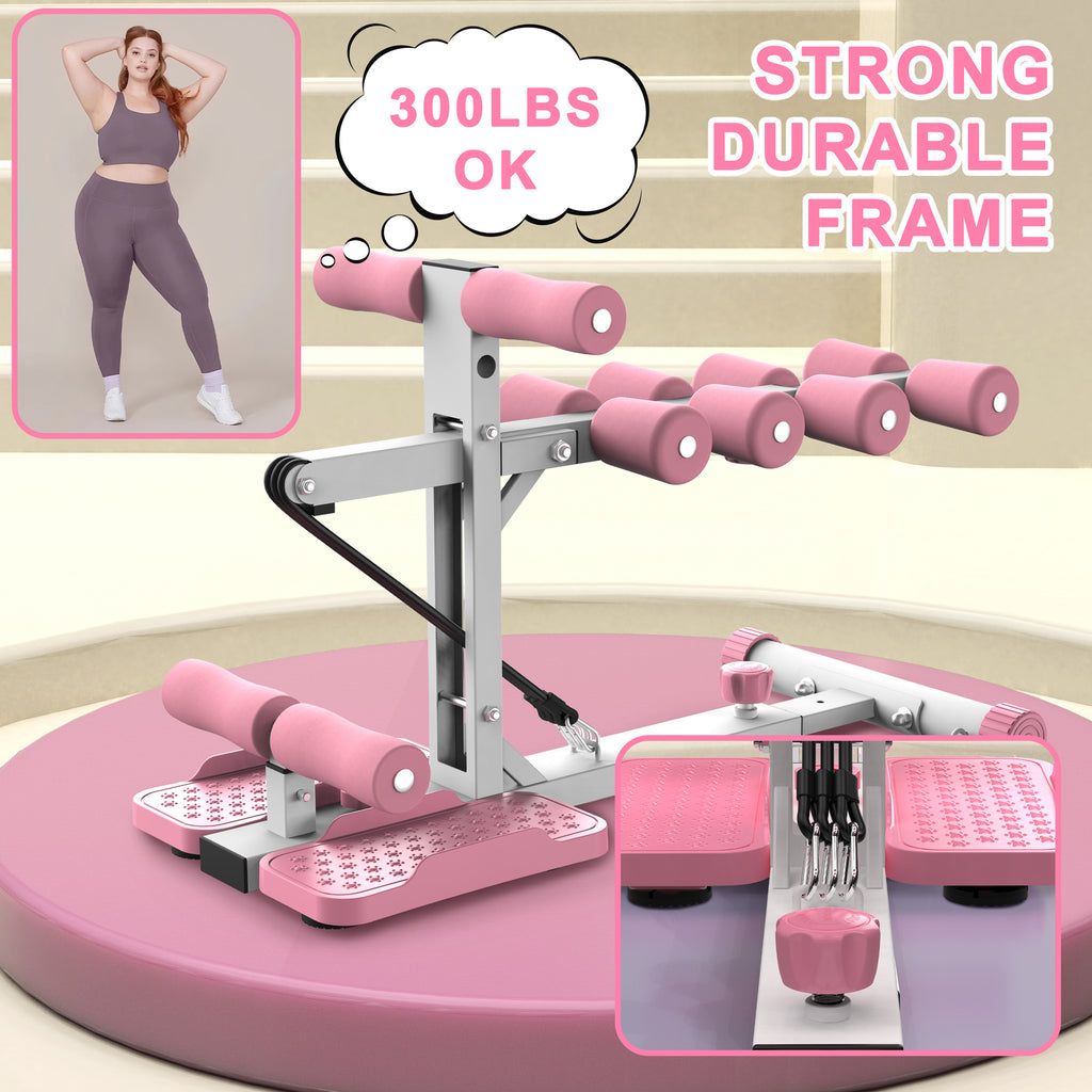 Kdymod Deep Squat Machine, Adjustable Squat Machine for Women with Resistance Bands ，Glute Machine Assist Trainer for Core & Legs Workout Ideal for Home Gym, Apartment & Office
