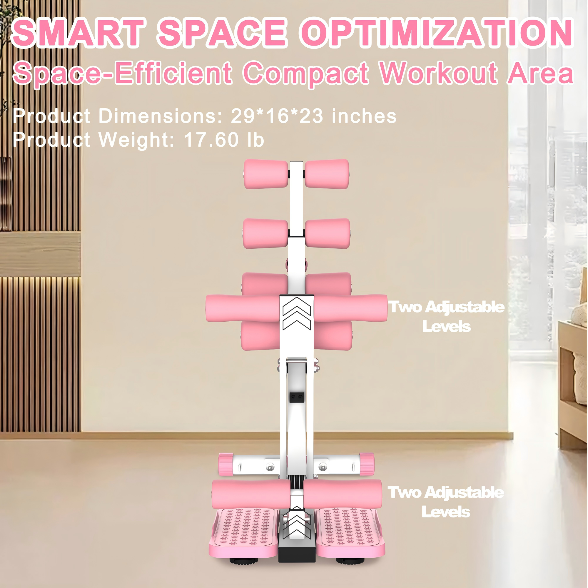 Kdymod Deep Squat Machine, Adjustable Squat Machine for Women with Resistance Bands ，Glute Machine Assist Trainer for Core & Legs Workout Ideal for Home Gym, Apartment & Office