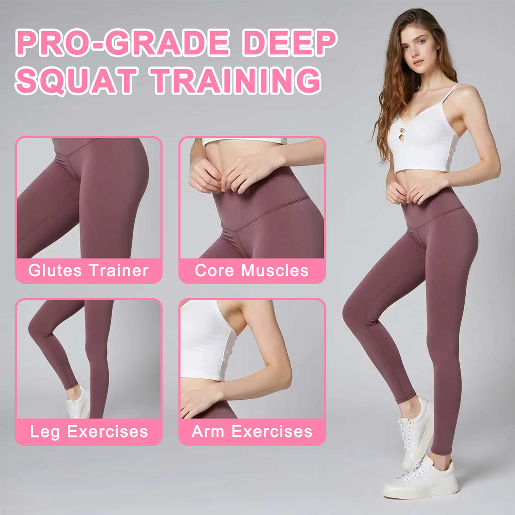 Kdymod Deep Squat Machine, Adjustable Squat Machine for Women with Resistance Bands ，Glute Machine Assist Trainer for Core & Legs Workout Ideal for Home Gym, Apartment & Office