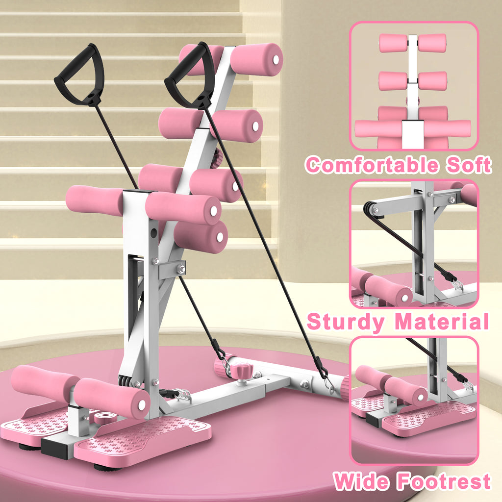 Kdymod Deep Squat Machine, Adjustable Squat Machine for Women with Resistance Bands ，Glute Machine Assist Trainer for Core & Legs Workout Ideal for Home Gym, Apartment & Office